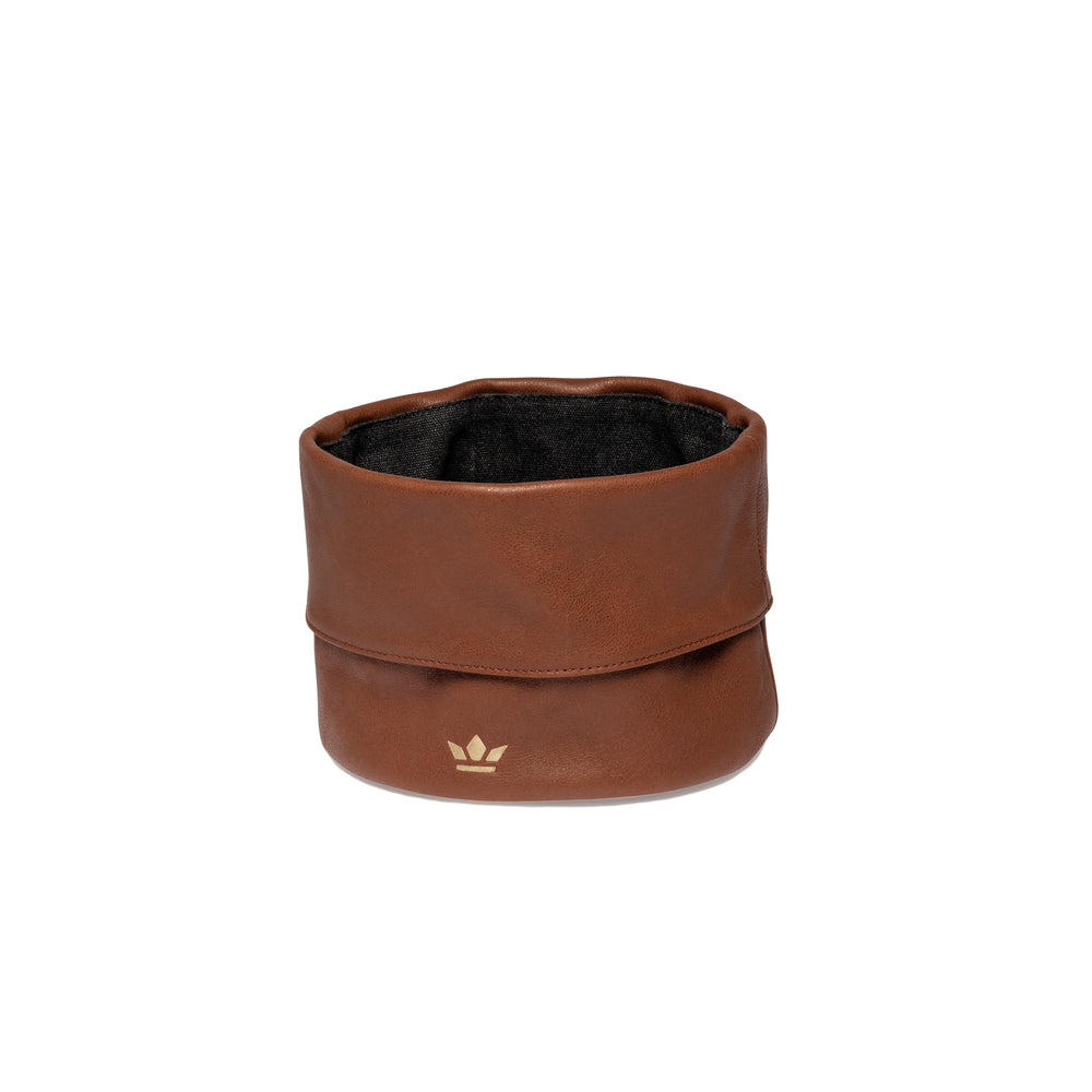 Dutchdeluxes Ben - Leather - Handmade - Unique - Bread basket - High quality - Vintage cognac