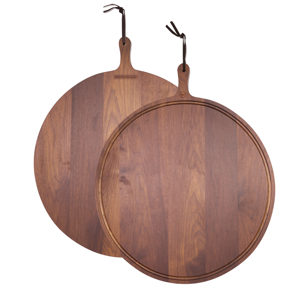 Dutchdeluxes XL - Round bread board - Walnut wood - Sustainable - Luxury - 60 cm