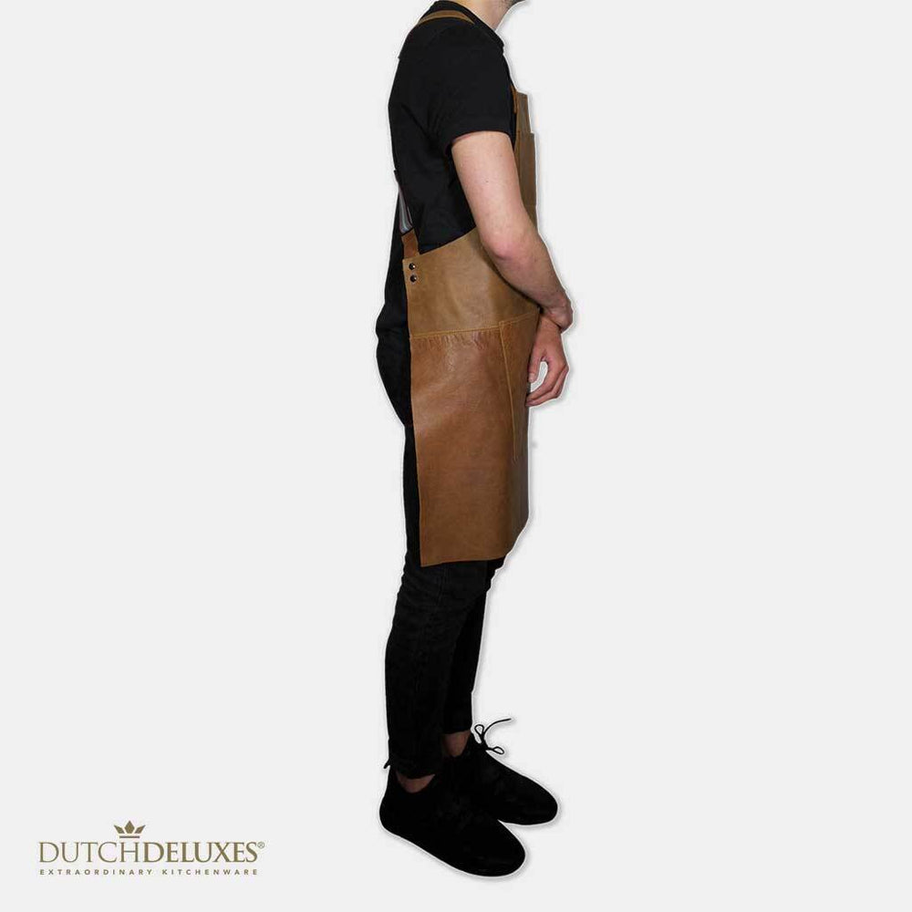 Suspender Style Apron - Leather - Vintage Cognac - Ergo