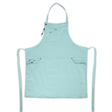 Dutchdeluxes - Indigo Jeans - Handmade - Barbecue - BBQ - Kitchen apron - 5 Pockets - Green