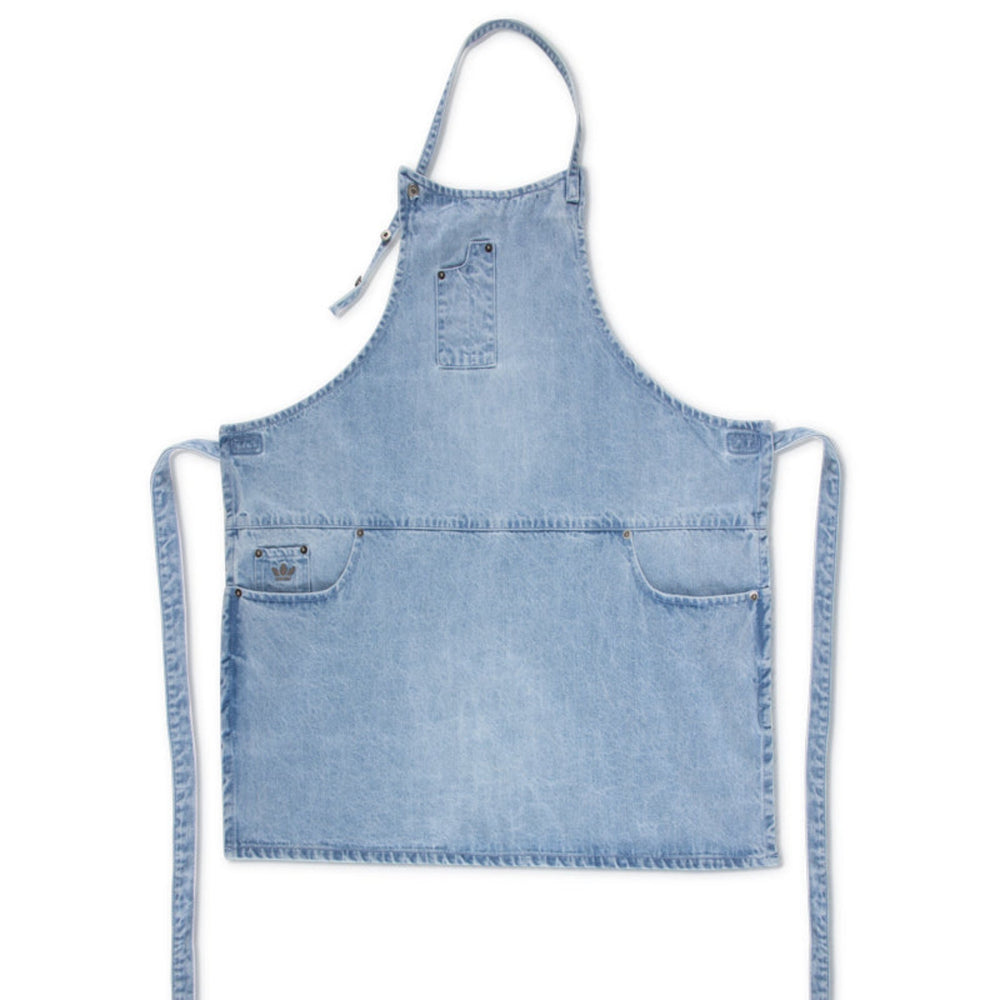 Dutchdeluxes - Cotton - Indigo jeans - Barbecue - BBQ - Kitchen apron - 5 Pockets - Light blue