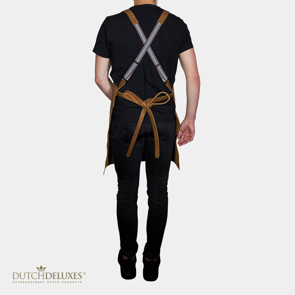 Suspender Style Apron - Leather - Vintage Cognac - Ergo