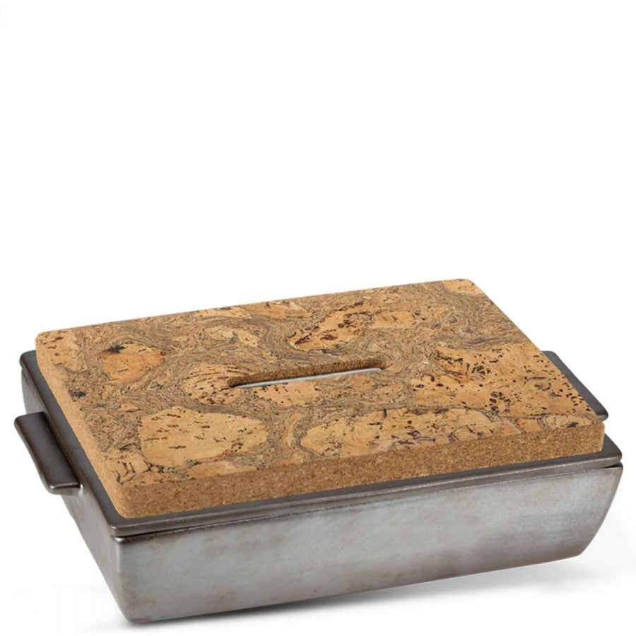 Dutchdeluxes – Couvercle avec dessous-de-plat – Plat à four – Grand format – Dessous-de-plat en liège – Platine