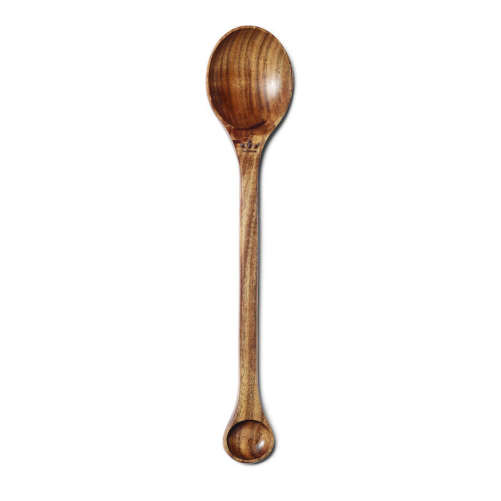 Dutchdeluxes - Luxury acacia kitchen utensil - Serving spoon - With small tasting spoon