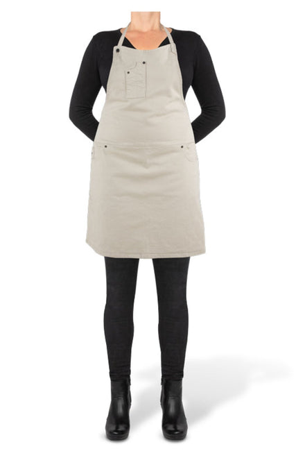 Dutchdeluxes - Handcrafted - Barbecue - BBQ - Kitchen apron - 5 Pockets - Sand/Brown
