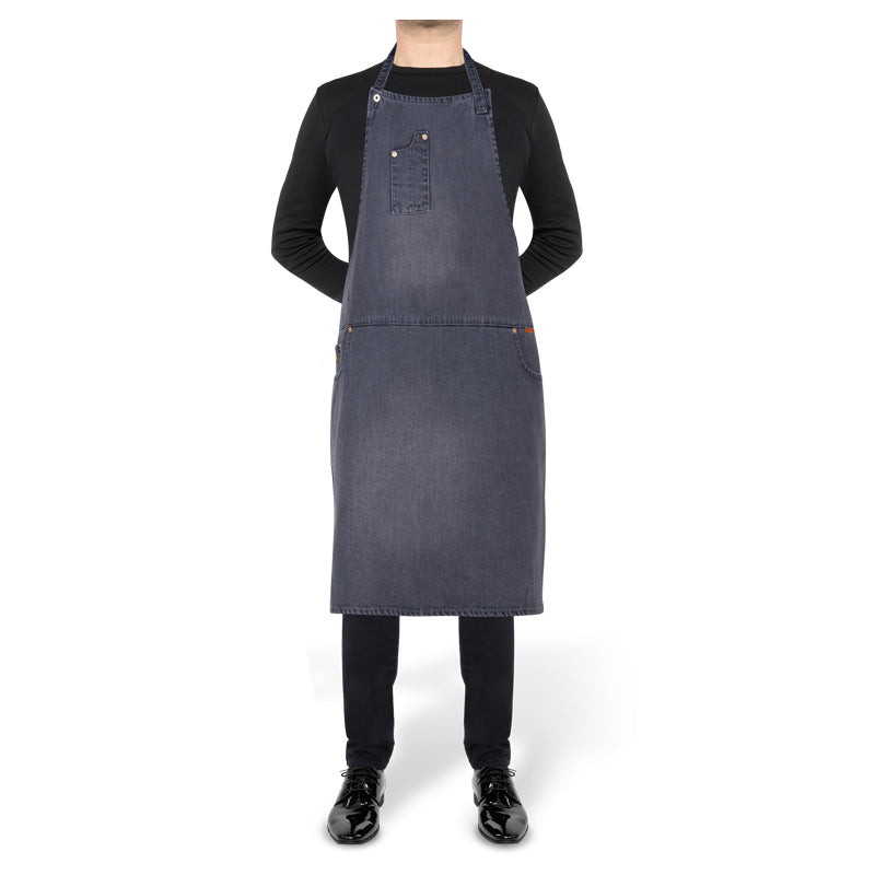 Dutchdeluxes - Handcrafted - Barbecue - BBQ - Kitchen apron - 5 Pockets - Dark Grey