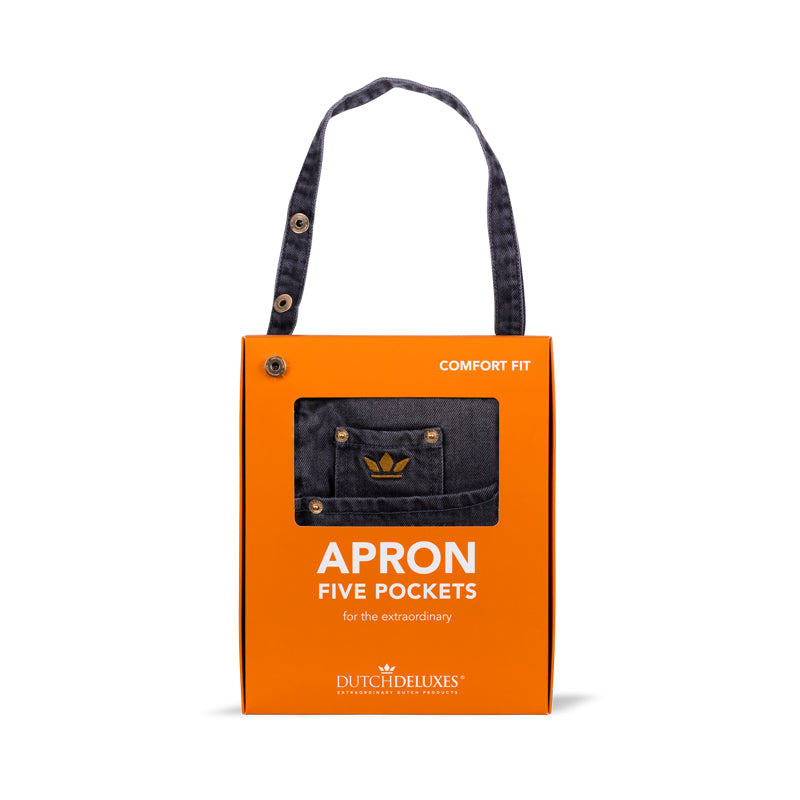 Dutchdeluxes - Handcrafted - Barbecue - BBQ - Kitchen apron - 5 Pockets - Dark Grey