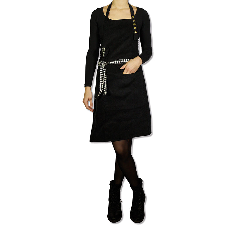 Reversible Paris Fashion Apron Pied de Poule