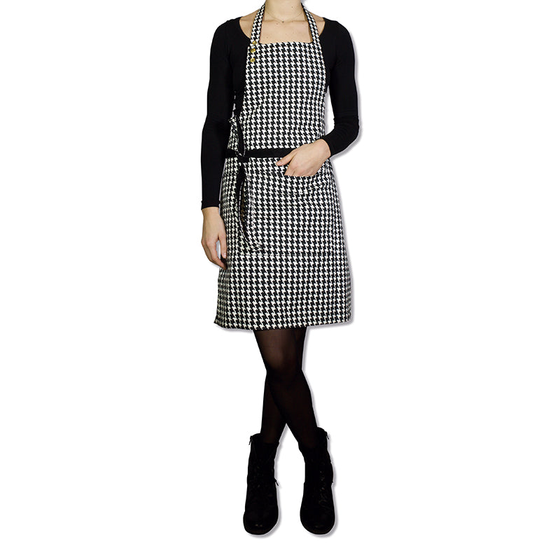 Reversible Paris Fashion Apron Pied de Poule