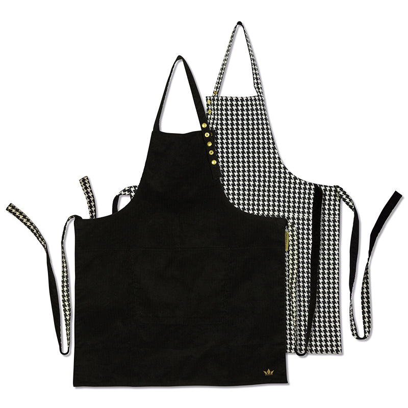 Reversible Paris Fashion Apron Pied de Poule