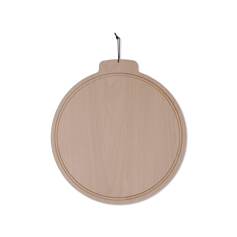 Dutchdeluxes - Handmade - Breakfast Board - Serving Board - Cutting Board - Beech - Round - Light Brown - Moon