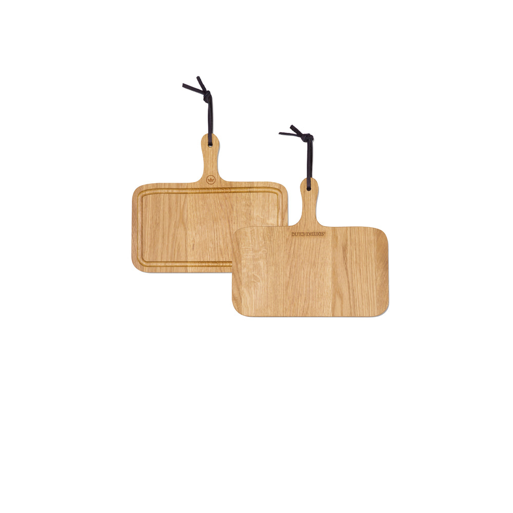 Dutchdeluxes - Handcrafted - XS - Bread board - Serving board - Breakfast board - Oak wood - Brown