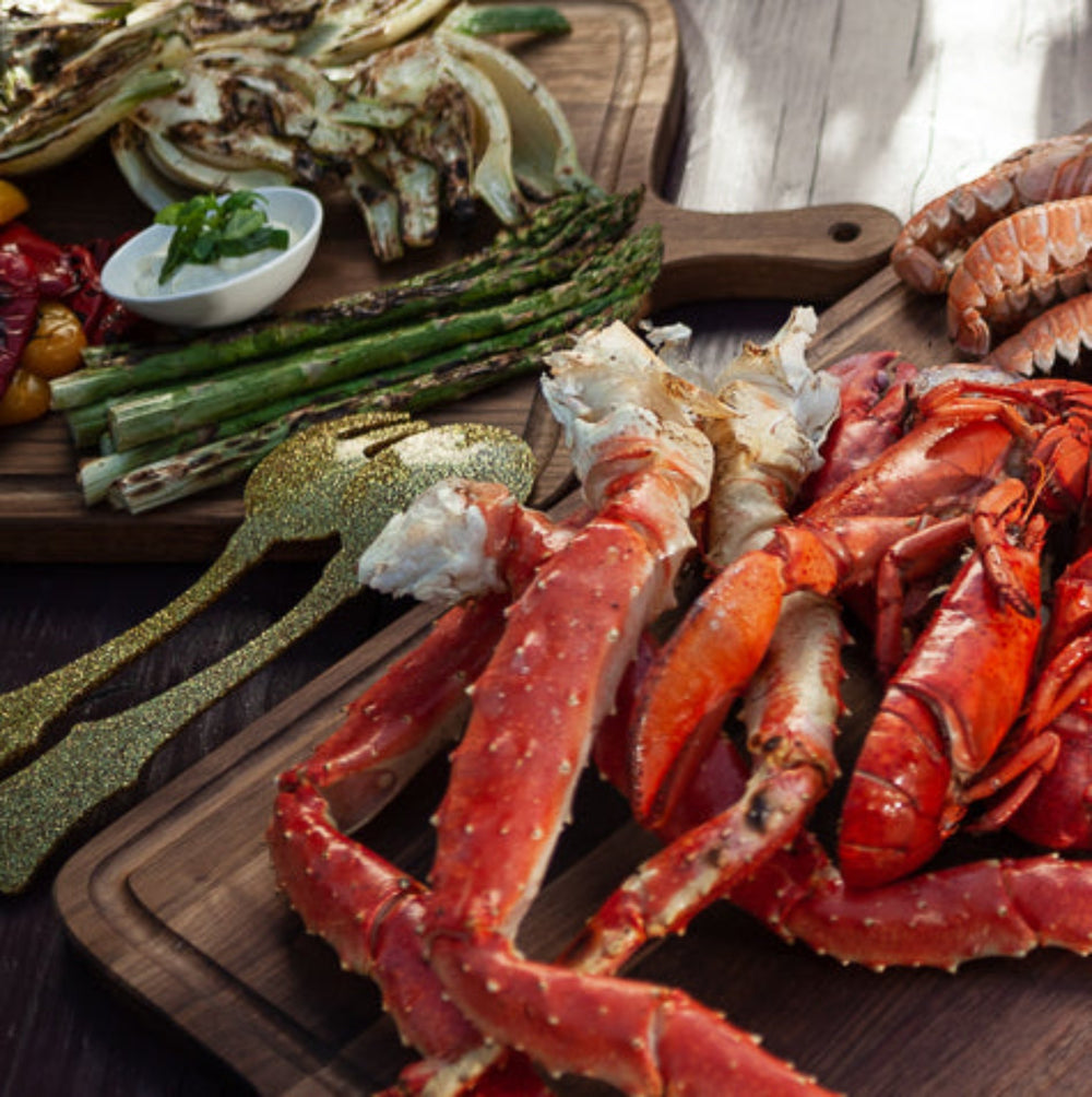 Dutchdeluxes - Handcrafted - XL - Barbecue - BBQ - Serving board - Cutting board - Walnut wood - Brown