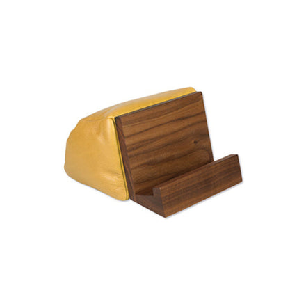 Best Book & Tablet Stand | Walnut - Yellow Ochre
