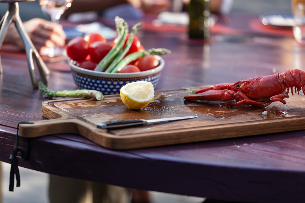 Dutchdeluxes - Handcrafted - XL - Barbecue - BBQ - Serving board - Cutting board - Walnut wood - Brown