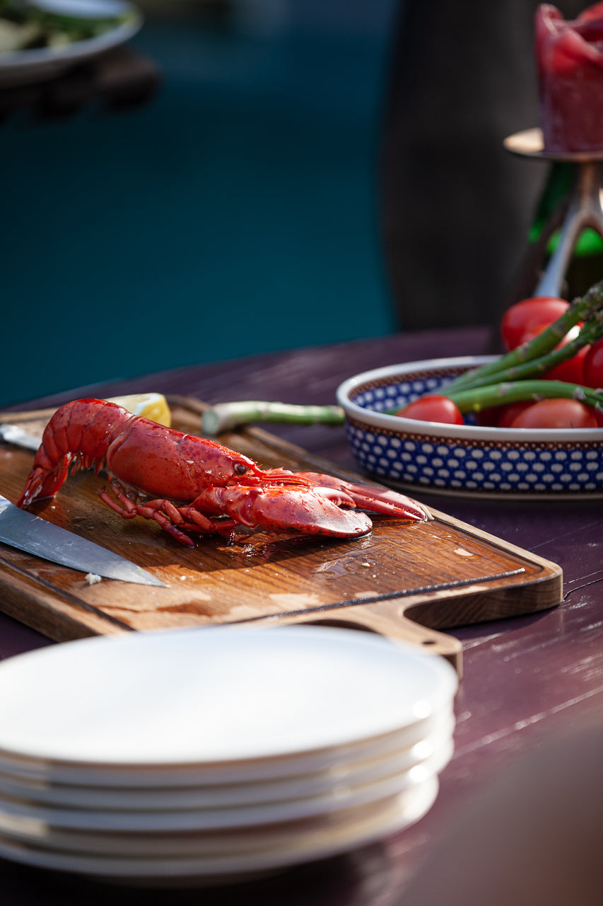 Dutchdeluxes - Handcrafted - XL - Barbecue - BBQ - Serving board - Cutting board - Walnut wood - Brown