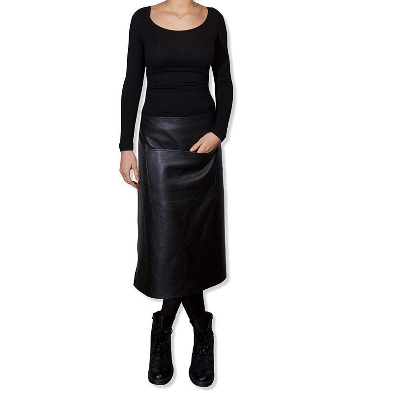 Waist Apron Long | Belt/Buckle - Classic Black