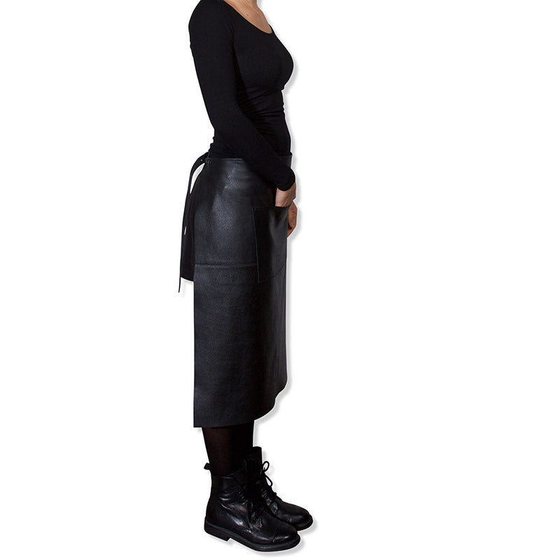 Waist Apron Long | Belt/Buckle - Classic Black
