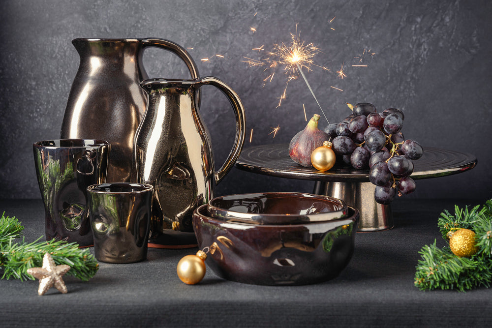 Dutchdeluxes Keukengereihouder - Handgemaakt - Keramiek - Keukengerei pot - Goud platinum