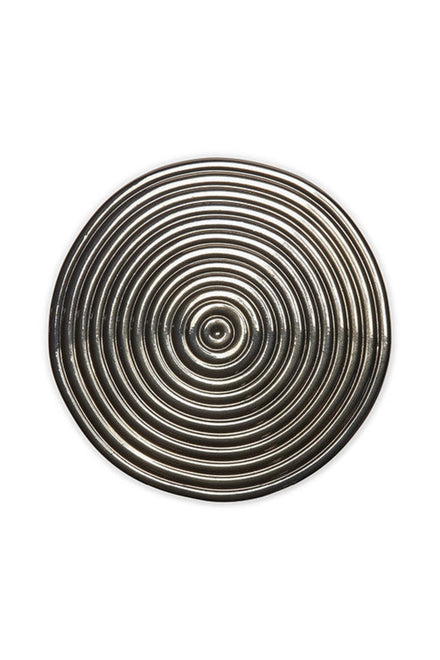 Dutchdeluxes - Keramiek - Elegant - Taartplateau - Medium - 25 cm diameter - Platinum matt - Goud