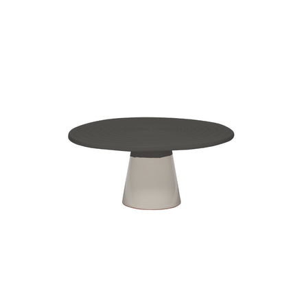 Dutchdeluxes - Gebakken keramiek - Taartplateau - Medium - 25 cm diameter - Grijs/wit