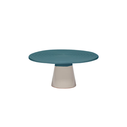 Dutchdeluxes - Gebakken keramiek - Taartplateau - Medium - 25 cm diameter - Blauw