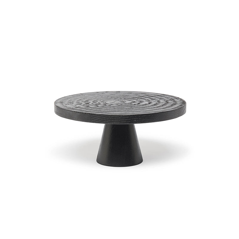Dutchdeluxes - Oak wood - Handmade - Cake stand - Appetizer stand - With pedestal - Black