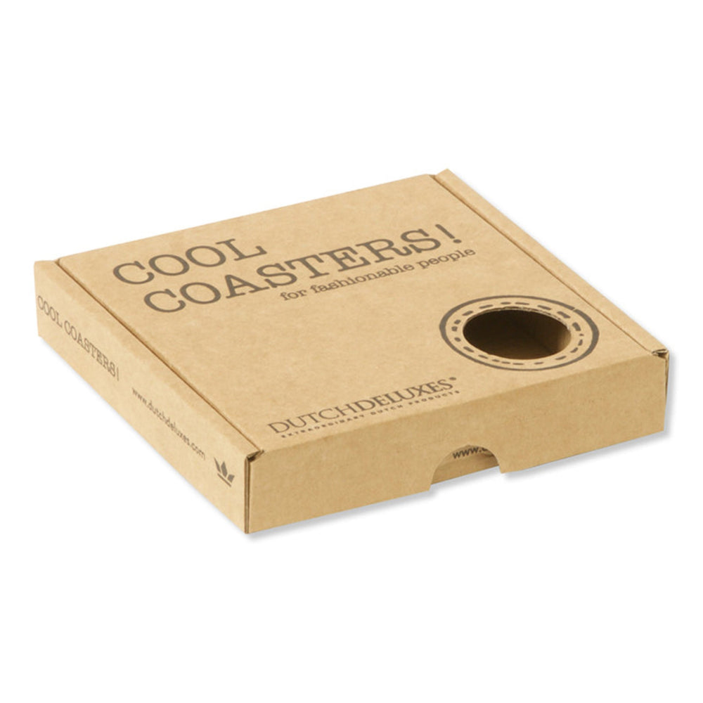 Dutchdeluxes - Handmade - Leather - Coaster - Water-resistant - Brown