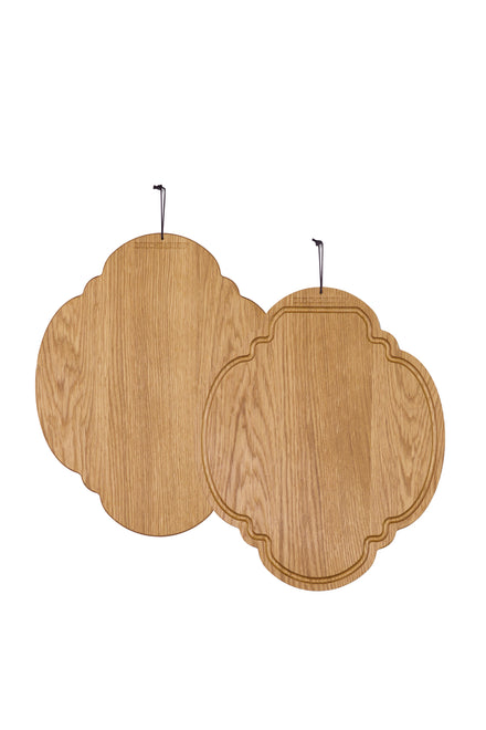Dutchdeluxes - Handgemaakt - Ontbijtplank - Seerverplank - Geoliede eikenhout - 23x27 cm - Bruin