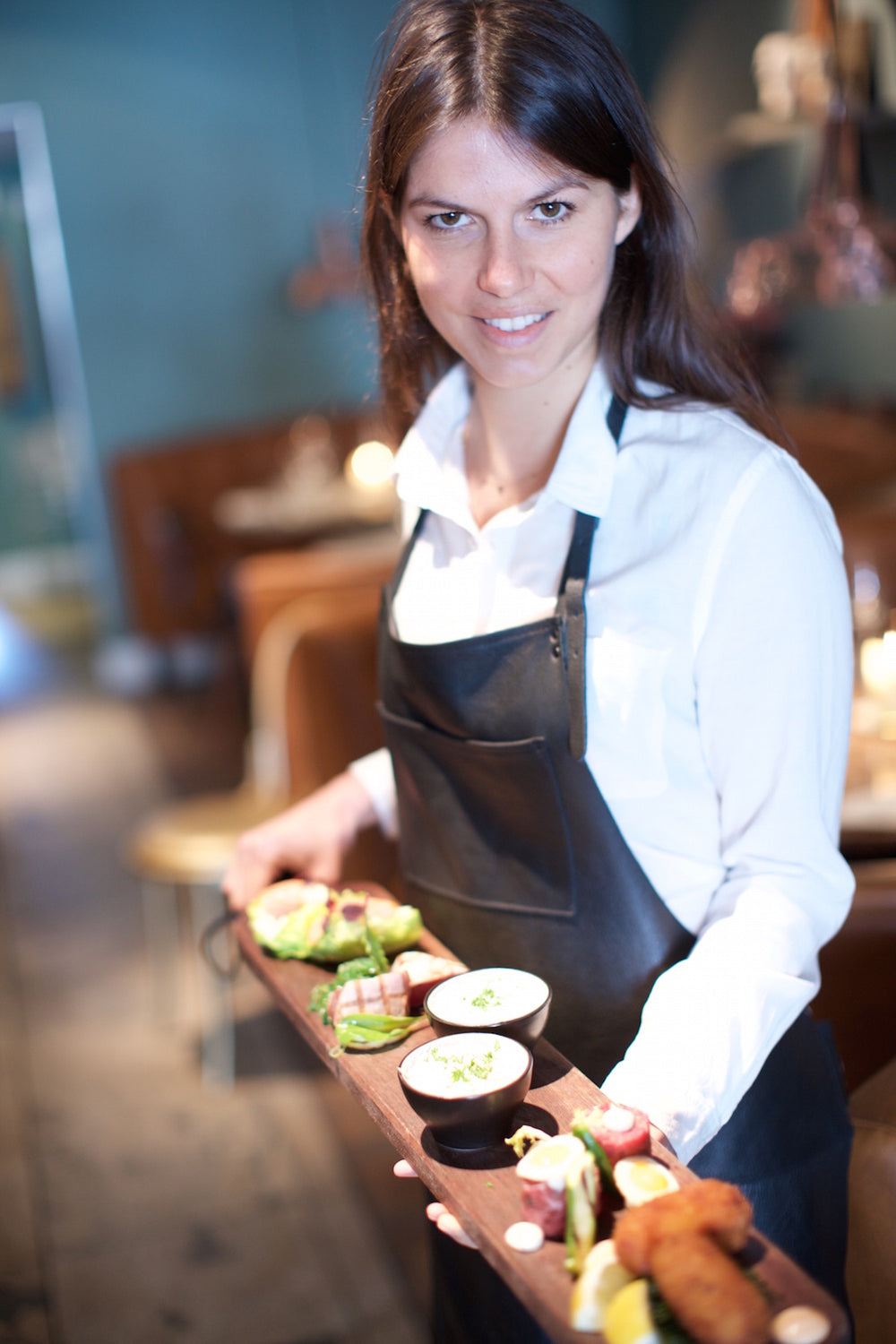 Dutchdeluxes - Walnut - XL stripe breadboard - Cutting board & serving board - Brown