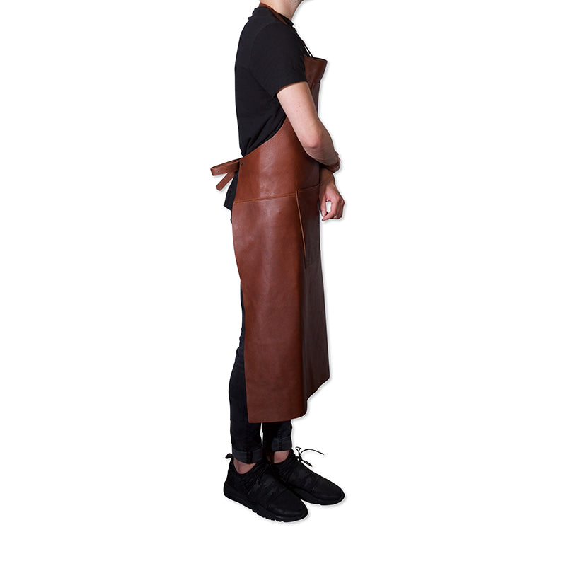 Dutchdeluxes - Super luxury - Full grain - Extra long - Apron - Leather - Classic brown
