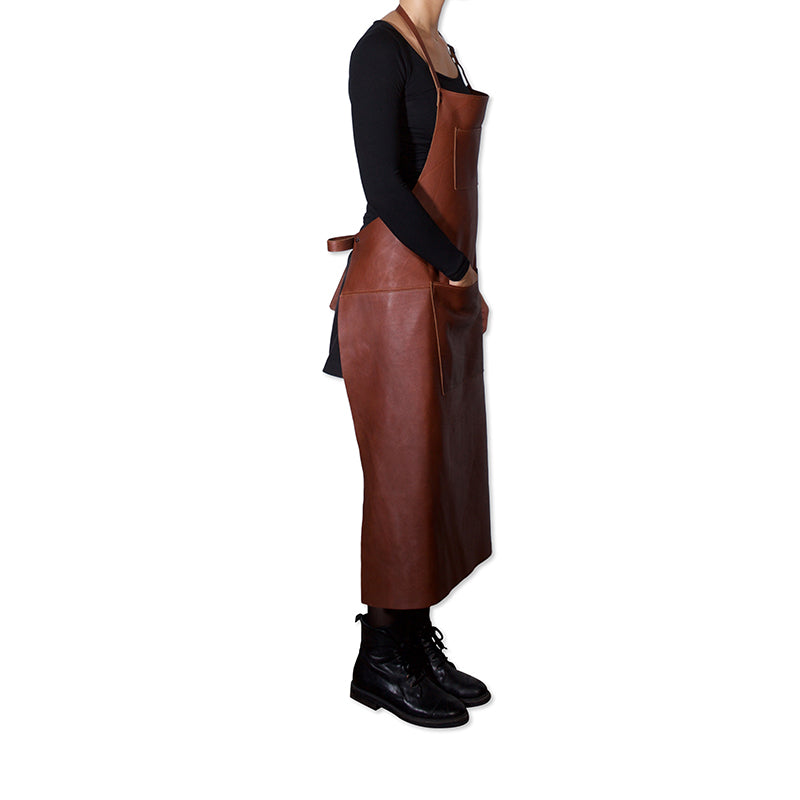 Dutchdeluxes - Super luxury - Full grain - Extra long - Apron - Leather - Classic brown