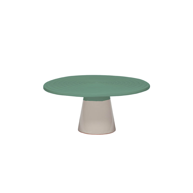 Dutchdeluxes - Dutchdeluxes - Cake Stand - Ceramic - Medium - 25 cm Diameter - Green