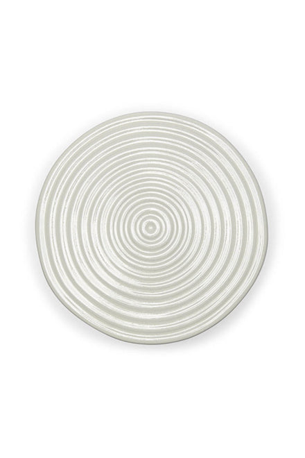 Dutchdeluxes - Handgemaakt - Luxe - Taartplateau - Keramiek - 20 cm diameter - Wit