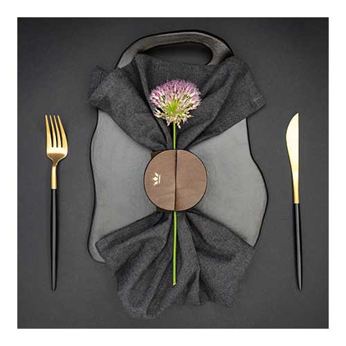 Dutchdeluxes - Serviettenringe - Handgefertigt - Leder - 4 Stück - Vintage Braun