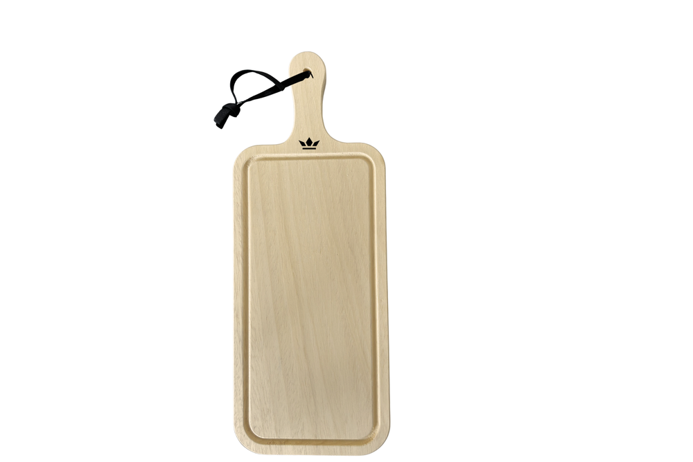 HORECA Dishwasher safe 100% wooden cutting and presentation board - Rectangular - With Handle