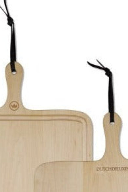 Dutchdeluxes - Handmade - Luxury Serving Board - Cutting Board - Beechwood - Light Brown