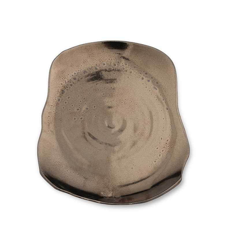 Dutchdeluxes XL - Set of 2 - Ceramic - Luxury serving underplate - 33.5x28 cm - Bronze