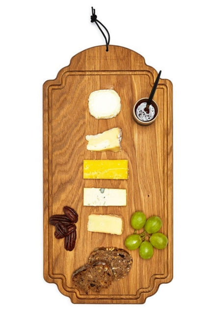 Dutchdeluxes - Luxury - Oiled Oak - Sustainable - Handmade - Serving Board - Cutting Board - 37.5 x 19 cm - Brown