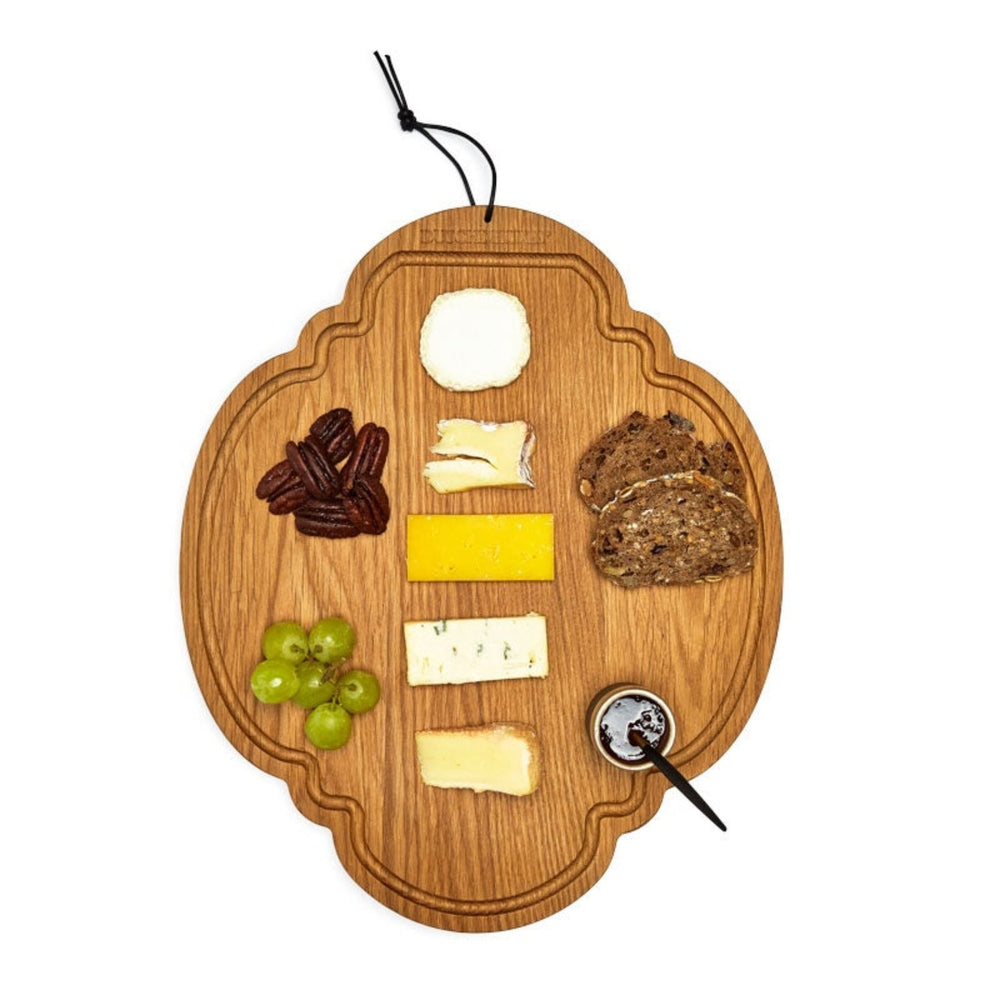 Dutchdeluxes - Handmade - Breakfast board - Serving board - Oiled oak wood - 23x27 cm - Brown