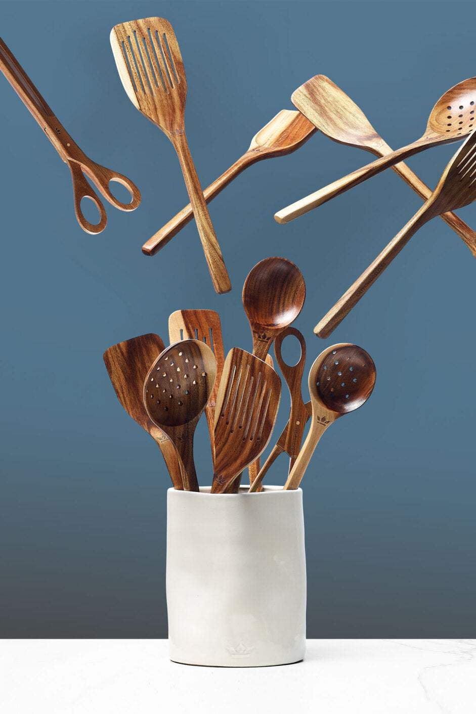 Dutchdeluxes - Luxury acacia - Cooking utensil - Spatula with tasting spoon - Brown