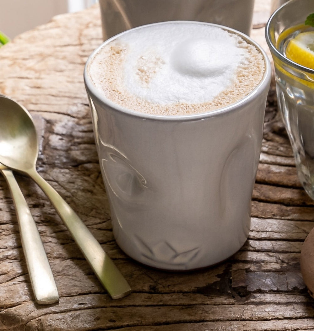 Dutchdeluxes - Tempered earthenware - Luxury mug - Teacup - Coffee cup - White