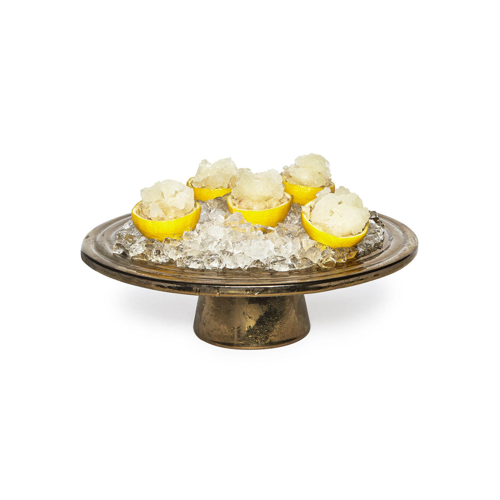 Dutchdeluxes - Ceramic - Cake stand - Platinum - Serving appetizers - Large - 32 cm diameter