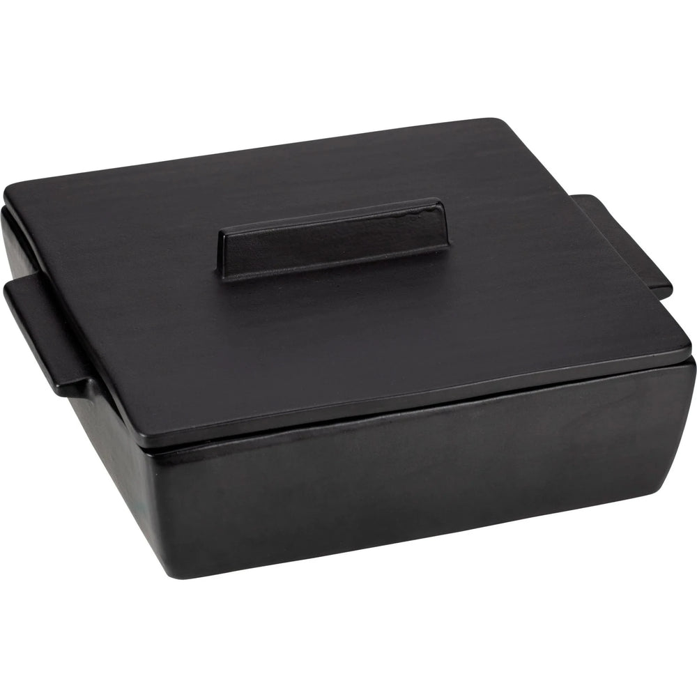 Dutchdeluxes - With lid and cork - Oven dish 20x13.5x8.5 cm - Black