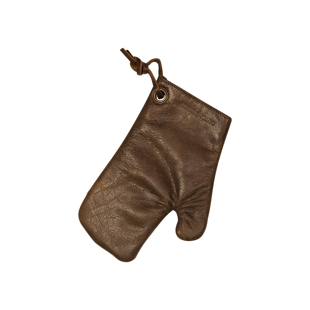 Dutchdeluxes - Oven mitt - (Full-grain) leather - Brown - Suitable for barbecue - Incl. gift box