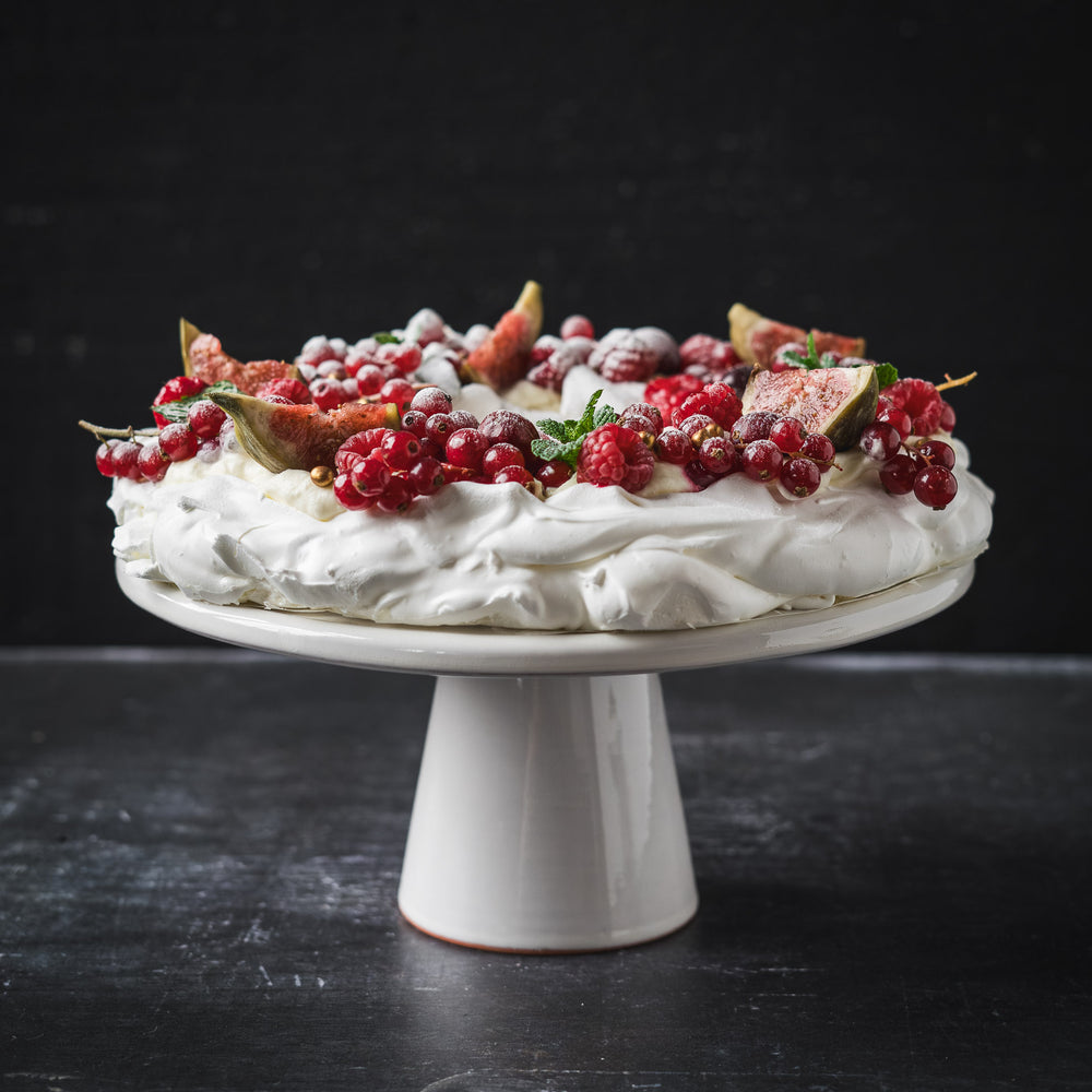 Dutchdeluxes - Handmade - Cake Stand - 25 cm Diameter - White