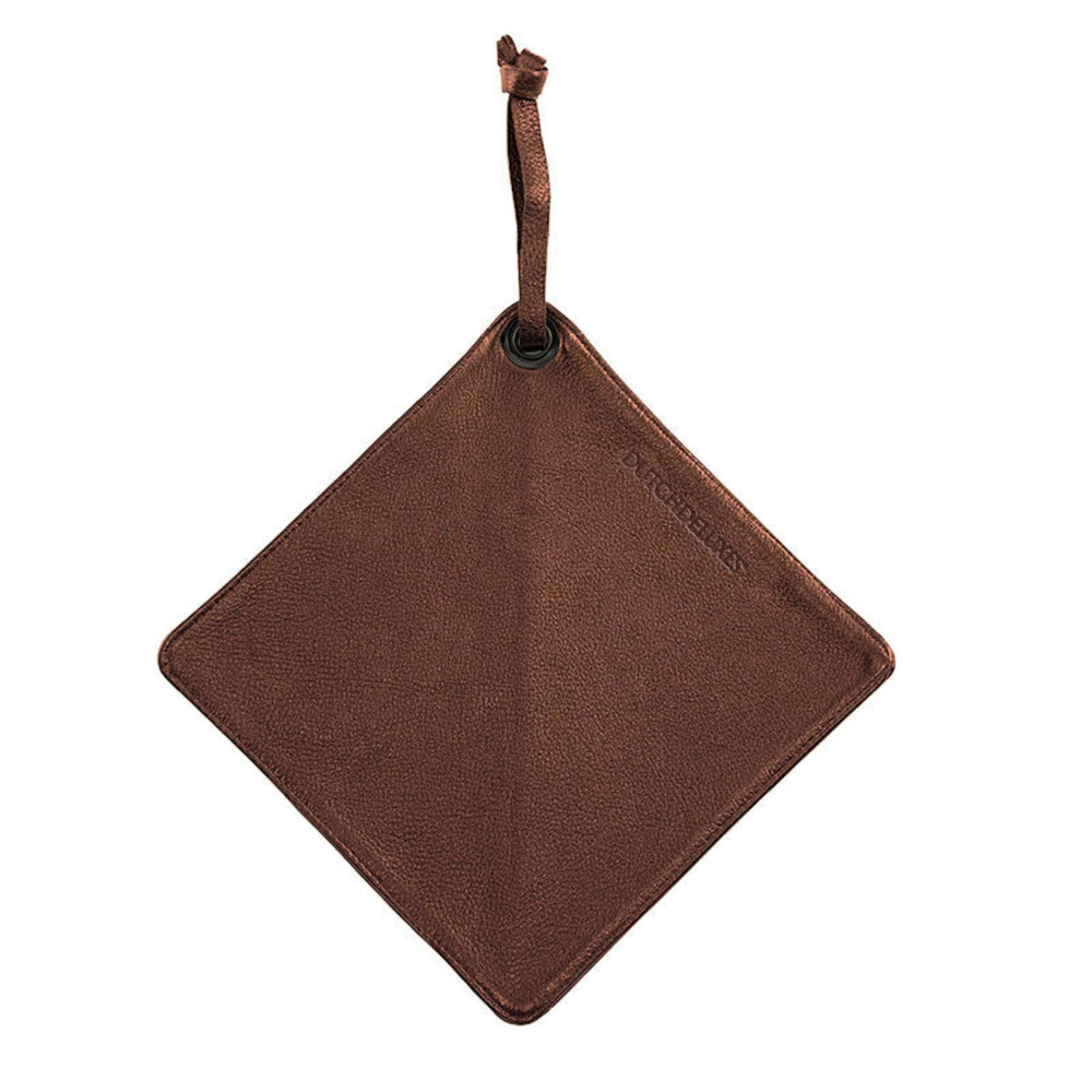 Dutchdeluxes - Full grain leather - Unique - Pot holder - Heat resistant up to 240°C - 1 piece - Brown