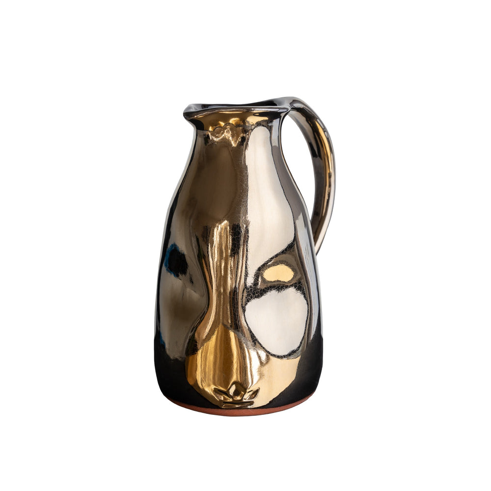 Dutchdeluxes - Luxury - Handmade - Carafe - Earthenware - Medium - Platinum Gold