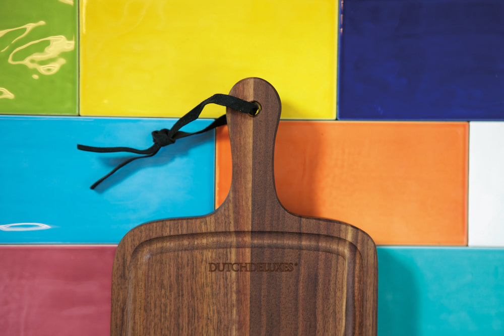 Dutchdeluxes - Walnoot - Handgemaakt - Serveerplank - Snijplank - XL - Rechthoek - Bruin