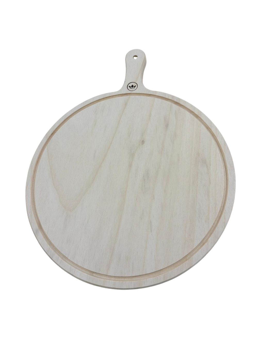 HORECA Dishwasher-safe Solid wooden cutting and presentation board - Round - With Handle
